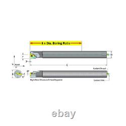 Dorian Tool E08R-STUCR-2 Carbide Shank Indexable Boring Bar, 59771