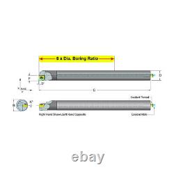 Dorian Tool E10S-SCLCR-2 Carbide Shank Indexable Boring Bar, 59611