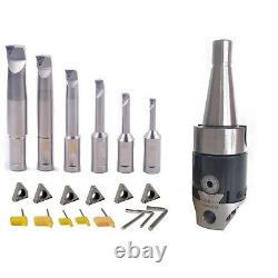 New Nt30 2inch Boring Head Set With 6 Indexable Boring Bar And 6 Carbide Inserts