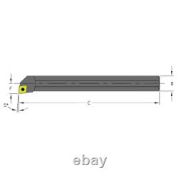 Ultra-Dex Usa A08m Sclcl2 Indexable Boring Bar, A08m Sclcl2, 6 In L, High Speed