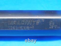 Barre d'alésage indexable en acier Valenite 1 1/2 Dia S24u-msknl-4 avec inserts Snmg 1.5.
