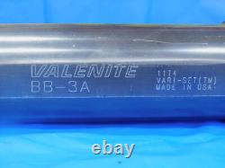 Valenite 2 Dia de tige Bb-3a 15.875 Oal Acier Barre d'alésage indexable 2.0 Vari-set